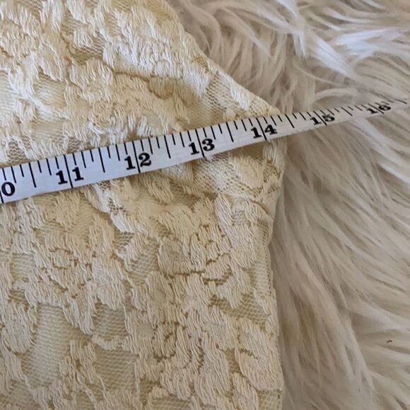 Urban Outfitters | UO Pins and Needles Cream Lace Peplum Mini Dress NWT | S - Picture 7 of 9